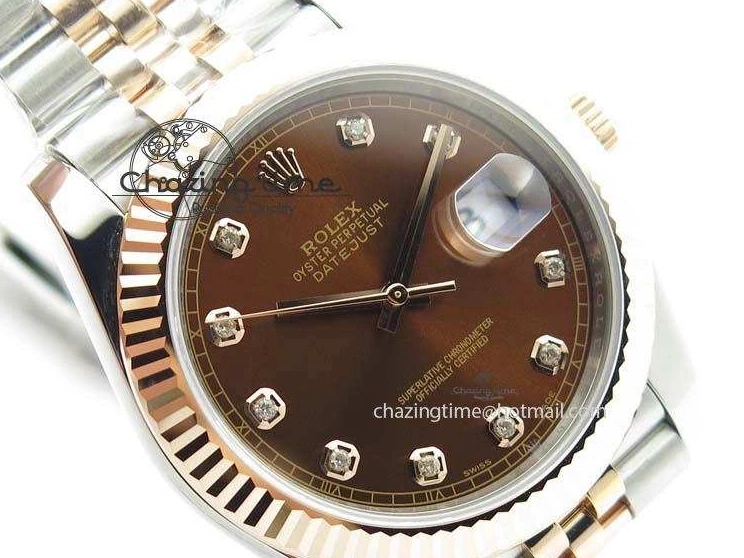 DateJust Dial Jubilee On Bracelet Best RG Fluted Noob 1:1 41mm Wrapped A3235 Brown Edition 126303 Diam Bezel 1231